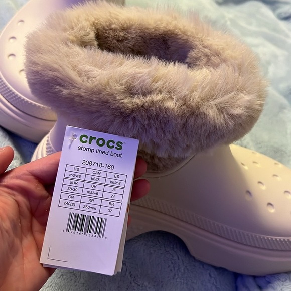 Crocs Stomp lined boots in stucco Size 8 NEW - Picture 10 of 10